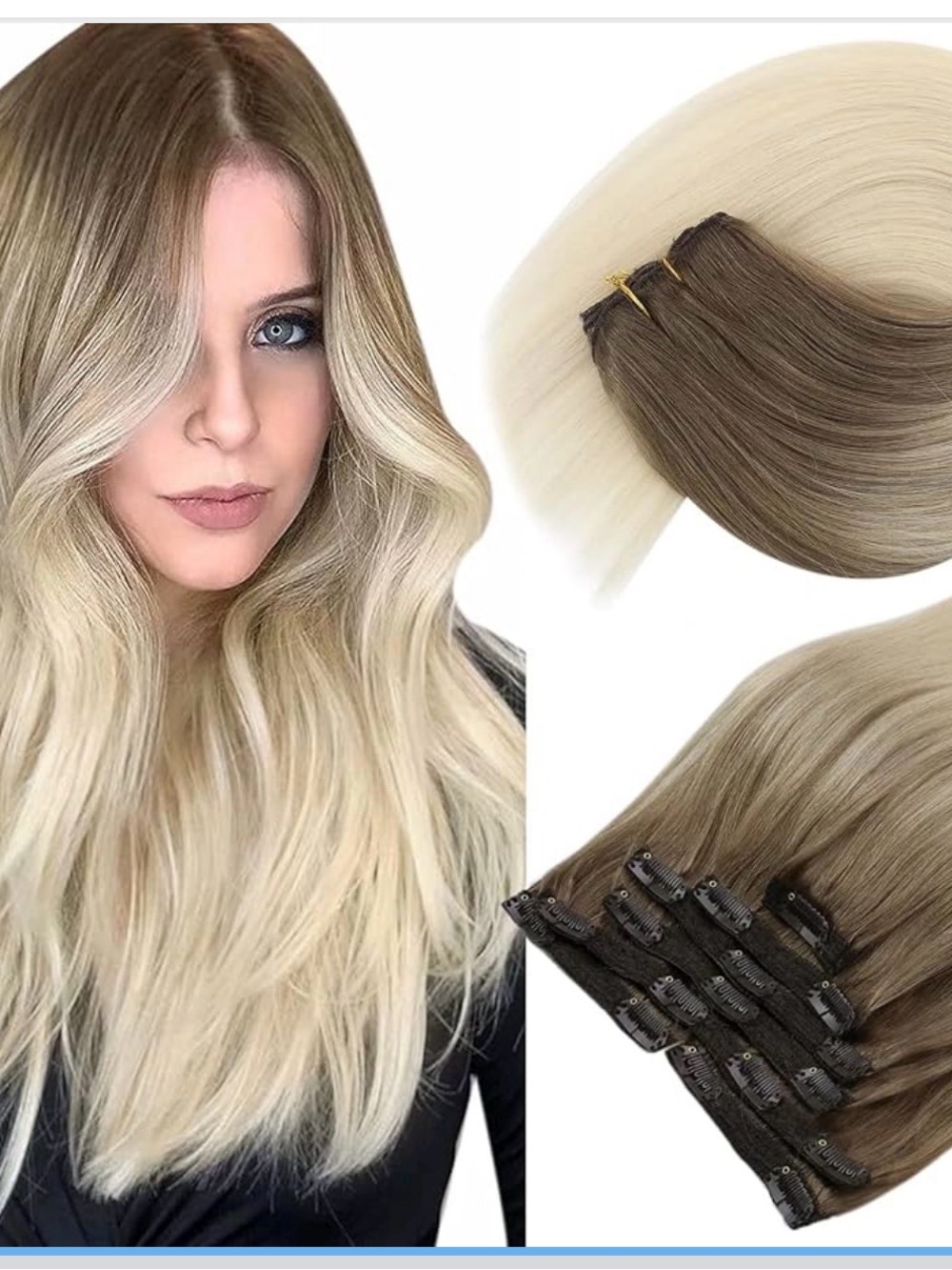 24” Set Ombré Clip In Extensions